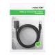 Ugreen Przedłużacz Kabel Sieciowy Internetowy Ethernet Patchcord Rj45 F/utp Cat. 6 1000Mb/s 1M Czarny (Nw112)