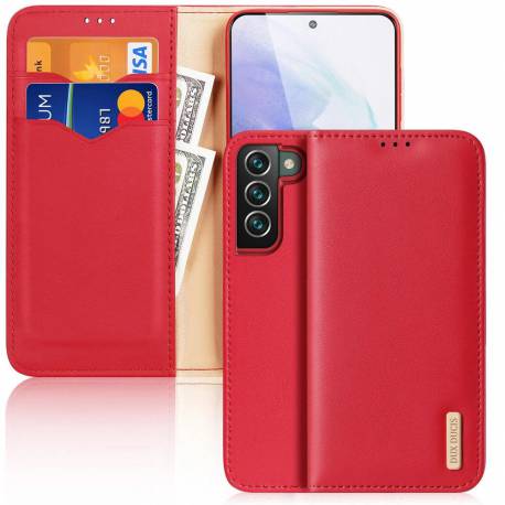 Dux Ducis Hivo skórzane etui z klapką pokrowiec ze skóry naturalnej portfel na karty i dokumenty Samsung Galaxy S22+ (S22 Plus)