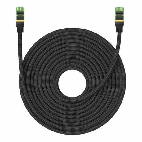 Baseus Szybki Kabel Sieciowy Rj45 Cat. 8 40Gbps 20M Pleciony Czarny