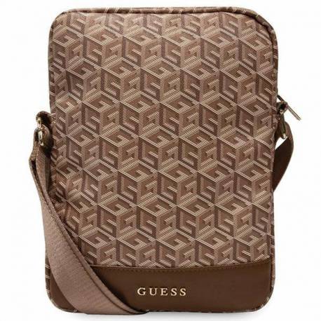 Torba Guess Gcube Stripes Na Tablet 10" - Brązowa