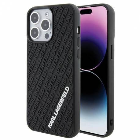 Etui Karl Lagerfeld 3D Rubber Multi Logo Na Iphone 15 Pro Max - Czarne