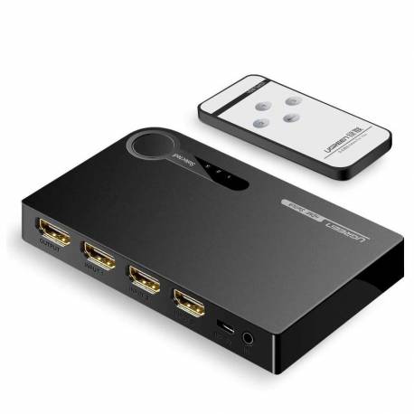 Ugreen Przełącznik Rozdzielacz Splitter Switch Hdmi - 3X Hdmi 3D 4K 7,5 Gbps 36 Bit Na Kanał Czarny (40234)