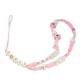 Guess zawieszka GUSTSHPP Phone Strap różowy Beads Shell
