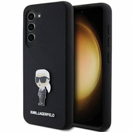 Etui Karl Lagerfeld Silicone Ikonik Metal Pin Na Samsung Galaxy S23+ - Czarne