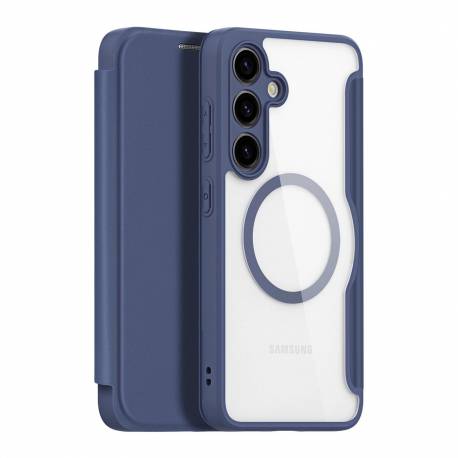 Etui Dux Ducis Skin X Pro Do Samsung S24 Z Magnetycznym Ringiem I Klapką - Niebieskie