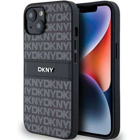 Etui Dkny Leather Mono Stripe & Metal Logo Na Iphone 15 / 14 / 13 - Czarne