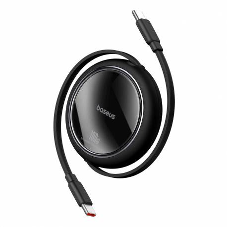 Kabel Wysuwany Baseus Free2Draw Mini Usb-C - Usb-C 100W 1M - Czarny