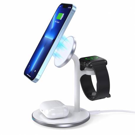 Choetech Stacja Ładująca Indukcyjna 3W1 Iphone 12/13/14, Airpods Pro, Apple Watch Czarna (T585-F)
