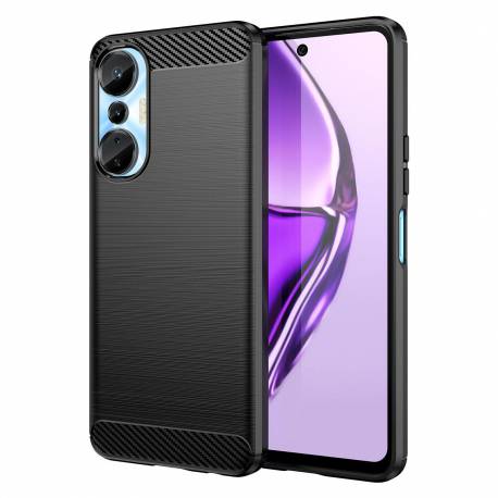 Carbon Case etui do Infinix Hot 20S elastyczny silikonowy karbonowy pokrowiec czarne