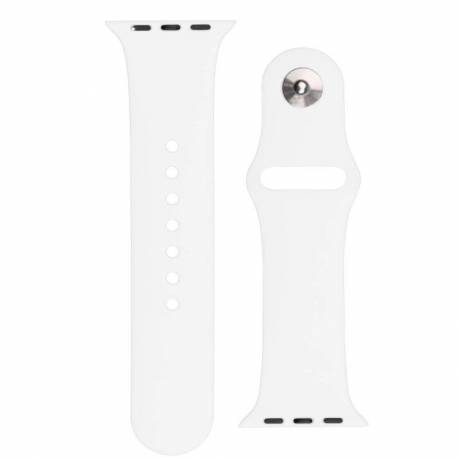 Silicone Strap APS silikonowa opaska do Watch 8 / 7 / 6 / 5 / 4 / 3 / 2 / SE (45 / 44 / 42mm) pasek bransoleta do zegarka biały
