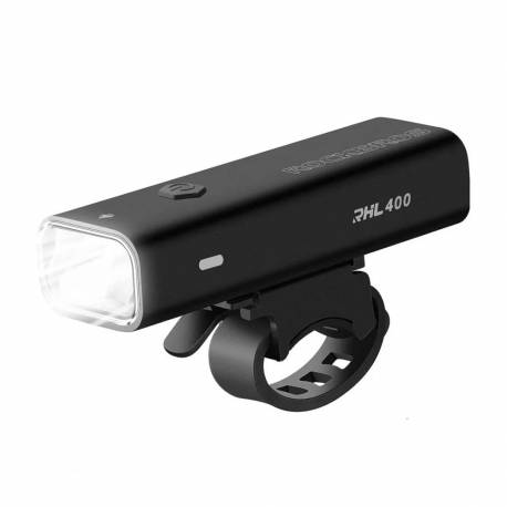 Lampka Rowerowa Przednia Rockbros 24310006001 400 Lm + Kabel Micro Usb - Usb-A - Czarna