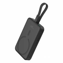 Powerbank Baseus Magnetic Mini Magsafe 10000Mah 20W Z Wbudowanym Kablem Lightning - Czarny + Kabel Baseus Simple Series Usb-C -
