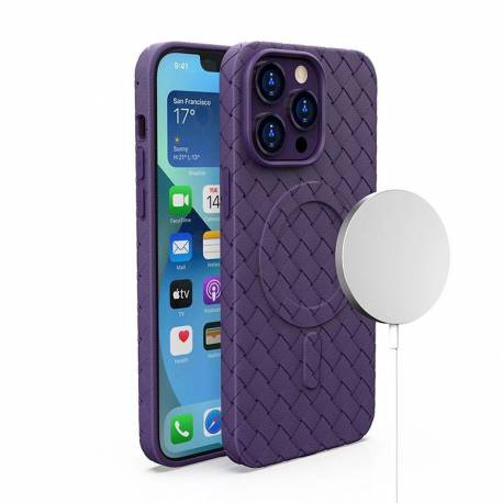 Plecione etui Woven Case do iPhone 13 Pro - fioletowe