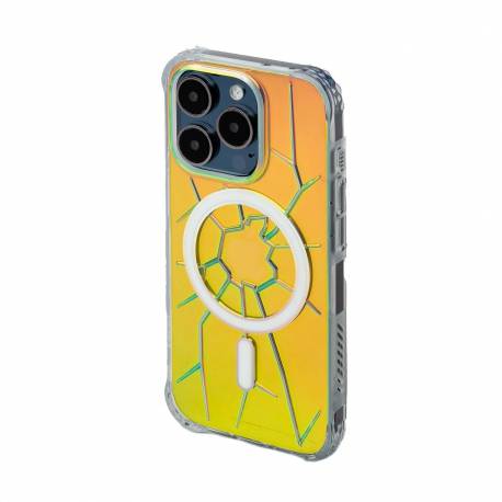 Etui Silikonowe Magsafe Kingxbar Pqy Crack Series Do Iphone 15 Pro Max - Holograficzne