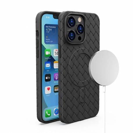 Plecione etui Woven Case do iPhone 15 Pro Max - czarne