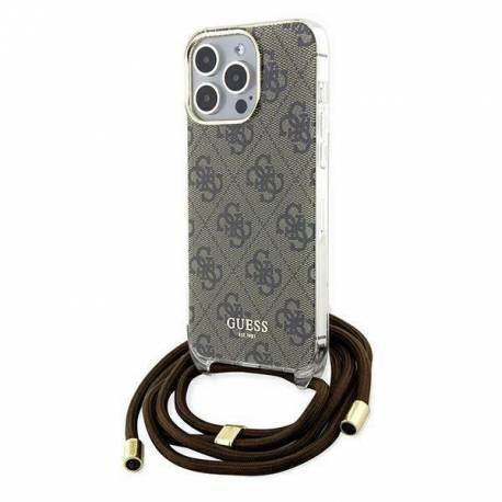 Etui Guess Crossbody Cord 4G Print Na Iphone 15 Pro - Brązowe