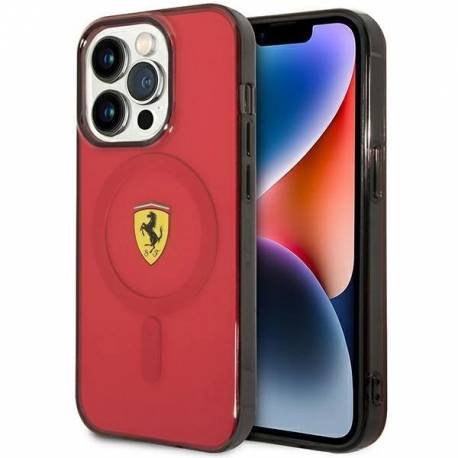 Ferrari FEHMP14LURKR iPhone 14 Pro 6,1" czerwony/red hardcase Translucent Magsafe