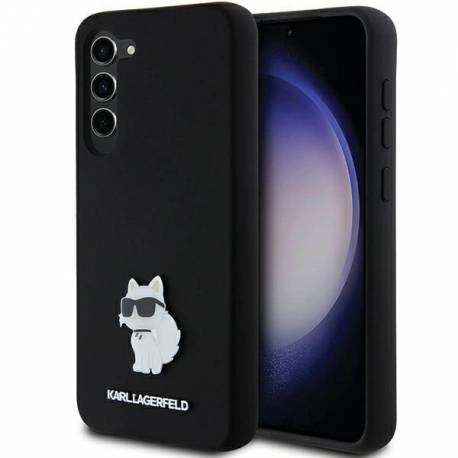 Etui Karl Lagerfeld Silicone Choupette Metal Pin Na Samsung Galaxy S23+ - Czarne