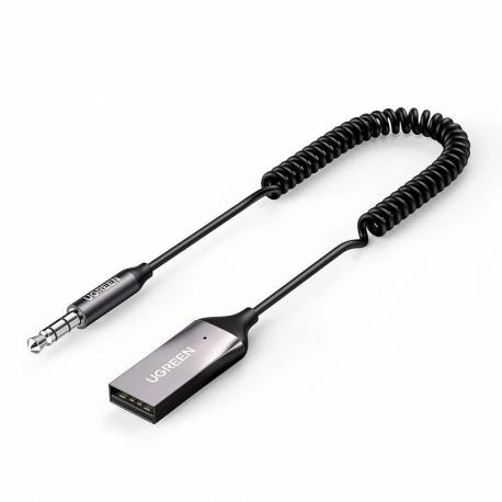 Ugreen Odbiornik Dźwięku Bluetooth 5.3 Kabel Usb Adapter Audio Aux Jack Czarny (70601 Cm309)