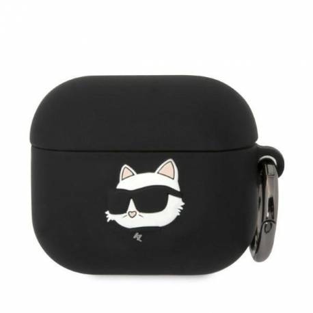 Etui Karl Lagerfeld Silicone Choupette Head 3D Na Airpods 3 - Czarne
