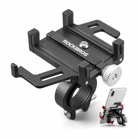 Uchwyt Rowerowy Rockbros 699-Bk Ze Stopu Aluminium Do Telefonu - Czarny