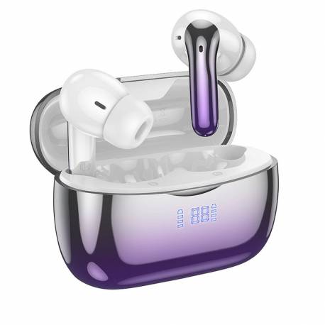 Hoco Słuchawki Bezprzewodowe Bluetooth Tws Anc+Enc Eq16 Fioletowe