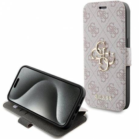 Etui Guess 4G Metal Logo Na Iphone 15 Pro - Różowe