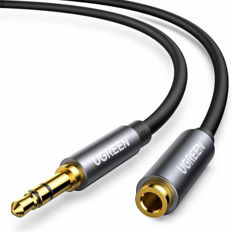 Ugreen Przewód Kabel Przedłużacz Aux 3,5 Mm Mini Jack 3M Srebrny (10595)