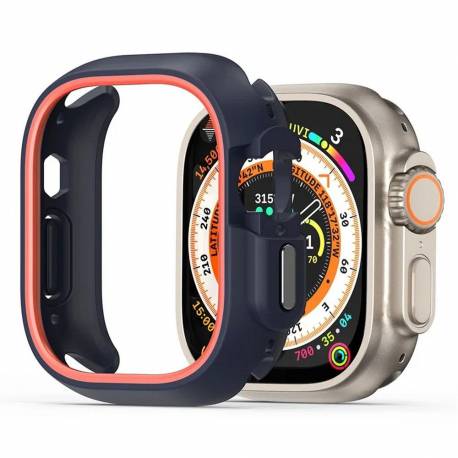 Dux Ducis Bamo - Futerał Ochronny Hard Pc Do Apple Watch Ultra/ultra 2 49Mm Czarno Pomarańczowy