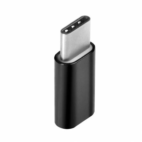 Adapter Ładowarki Micro Usb Do Typ C [Pa30] Czarny