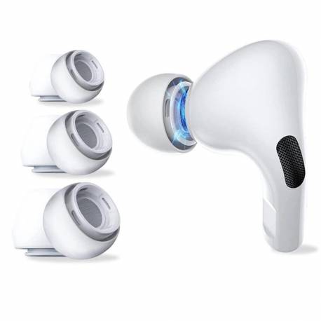Nakładki Tech-Protect Ear Tips Do Słuchawek Airpods Pro 1 / 2 W Rozmiarach S / M / L - Białe (3 Szt.)