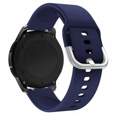 Silicone Strap TYS opaska do smartwatcha zegarka uniwersalna 22mm ciemnoniebieski