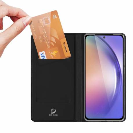Etui Dux Ducis Skin Pro Z Klapką I Miejscem Na Kartę Na Samsung Galaxy A55 5G - Czarne