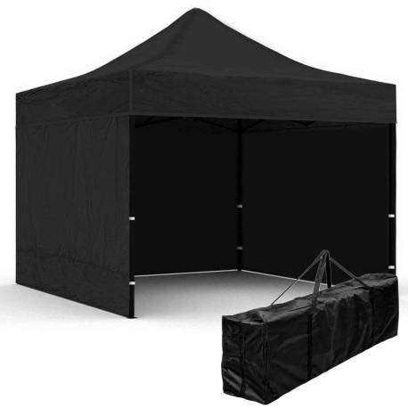Pawilon Handlowy Ekspresowy 3X3 M 3 Ściany Czarny