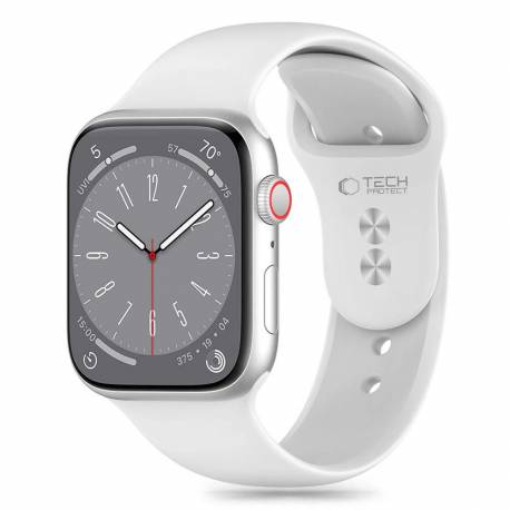 Pasek Tech-Protect Silicone Na Apple Watch 4 / 5 / 6 / 7 / 8 / 9 / Se / Ultra 1 / 2 (42 / 44 / 45 / 49 Mm) - Biały