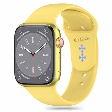 Pasek Tech-Protect Silicone Na Apple Watch 4 / 5 / 6 / 7 / 8 / 9 / Se / Ultra 1 / 2 (42 / 44 / 45 / 49 Mm) - Żółty