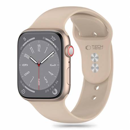 Pasek Tech-Protect Silicone Na Apple Watch 4 / 5 / 6 / 7 / 8 / 9 / Se (38 / 40 / 41 Mm) - Brązowy