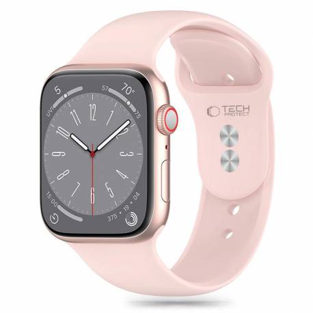 Pasek Tech-Protect Silicone Na Apple Watch 4 / 5 / 6 / 7 / 8 / 9 / Se / Ultra 1 / 2 (42 / 44 / 45 / 49 Mm) - Różowy