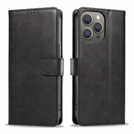 Etui Leather Book Case Na Iphone 16 Pro - Czarne