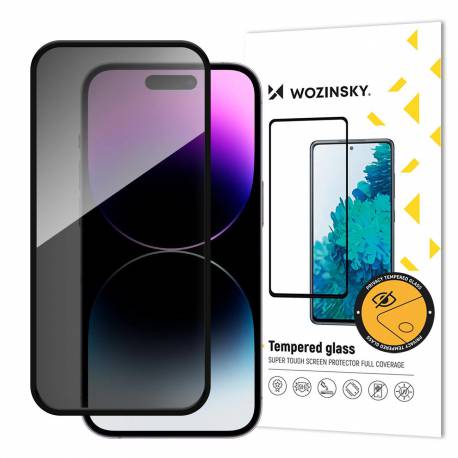 Szkło Hartowane Wozinsky Privacy Glass Prywatyzujące Z Filtrem Anti-Spy Na Iphone 16 Plus