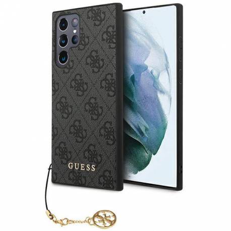 Etui Guess 4G Charms Collection Na Samsung Galaxy S23 Ultra - Szare