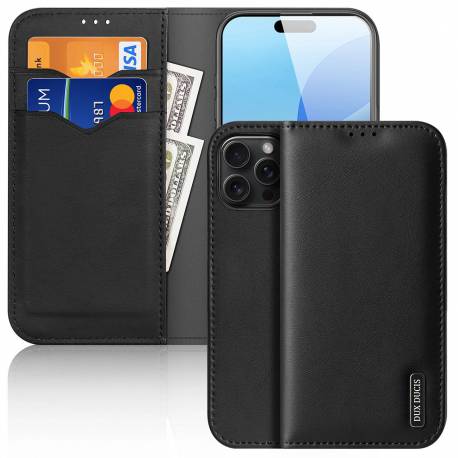 Etui Dux Ducis Hivo Na Iphone 16 Pro Max Z Klapką I Ochroną Rfid - Czarne