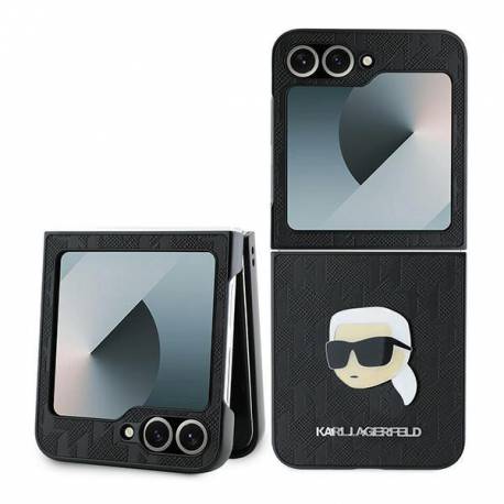 Etui Karl Lagerfeld Saffiano Monogram Na Samsung Galaxy Z Flip 6 - Czarne