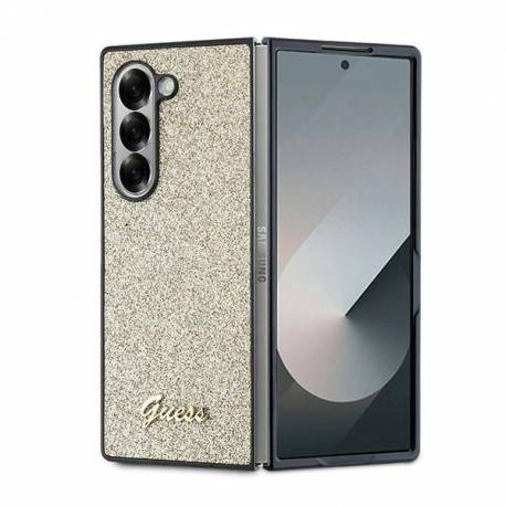 Etui Guess 4G Glitter Script Na Samsung Galaxy Z Fold 6 - Złote