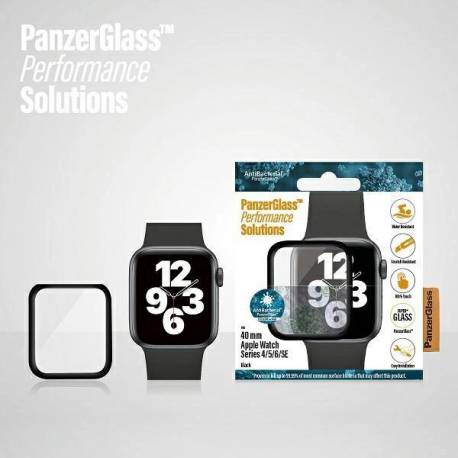 Szkło Hartowane Panzerglass Curved Antybakteryjne Na Apple Watch 4/5/6/se - 40Mm - Czarne