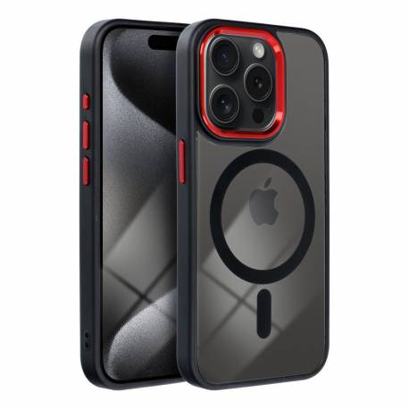 Futerał Color Edge Mag Cover Kompatybilny Z Magsafe Do Iphone 16 Czarno Czerwony