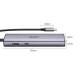 Adapter Ugreen Cm512 90568 Usb-C - 2X Usb-A 3.0 / Hdmi / Rj45 / Czytnik Kart Sd I Tf / Usb-C Pd 100W - Szary