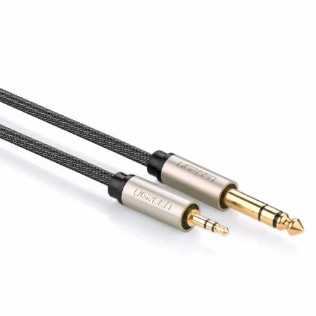 Kabel Ugreen Av127 10629 Audio Trs Mini Jack 3,5Mm / Jack 6,35Mm 3M - Szary
