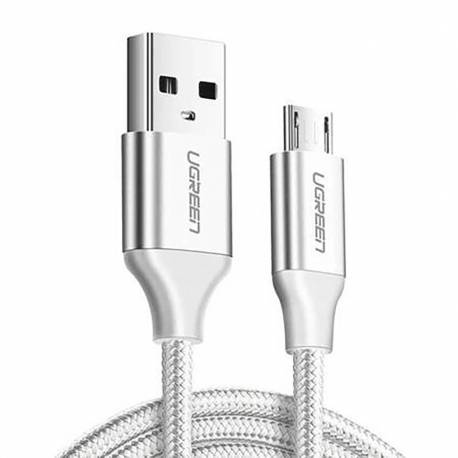 Kabel Ugreen Us290 60152 Usb-A / Micro Usb 2.4A 1.5M - Biały