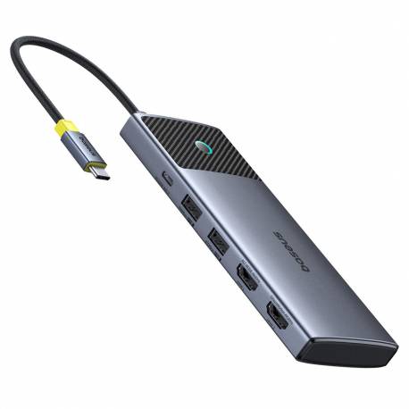 Hub Baseus Metal Gleam Series Ii 7W1 Usb-C - Usb-C Pd100W / 2X Usb-A / 2X Hdmi 4K / Usb-A 3.0 / Usb-C 3.0